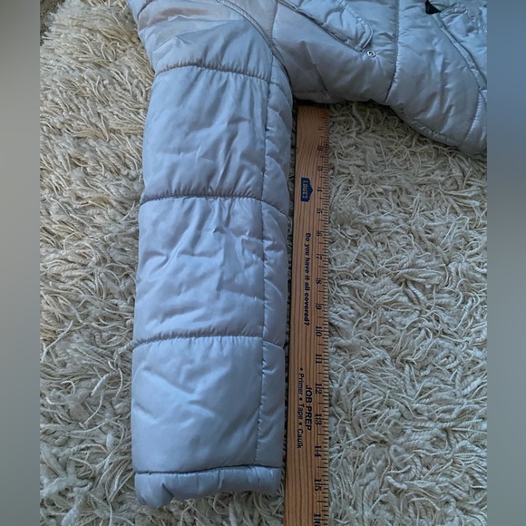 London Fog Girls Hooded Puffer Winter Jacket M( 10/12) light gray - Picture 9 of 16